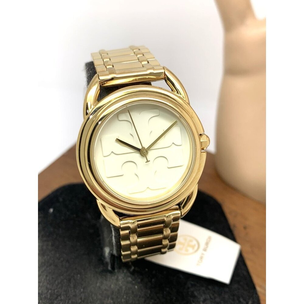 Tory Burch Women's Watch TBW7220 Miller Quartz Cream Dial Gold Stainless Steel - Picture 12 of 13